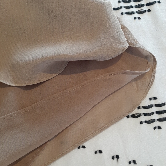 Aritzia T. Babaton 100% Silk Dress, Taupe, Size Small - Picture 9 of 16